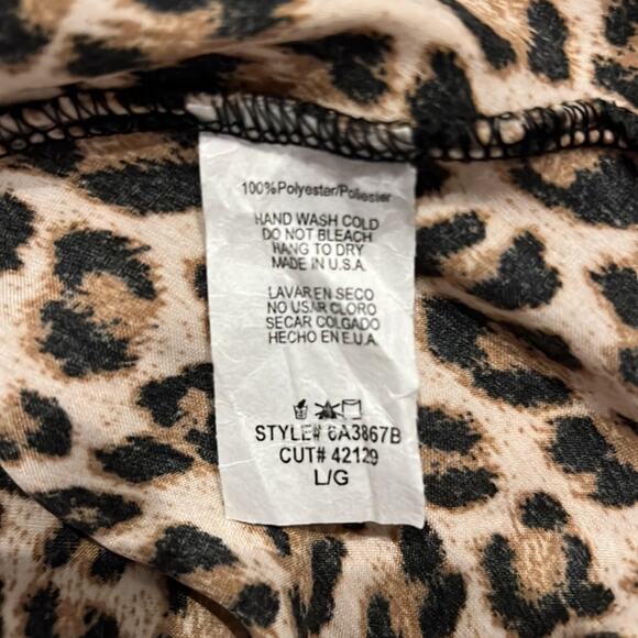 Blue Jasmine Leopard Slip Dress - Size L NWOT - Picture 8 of 8